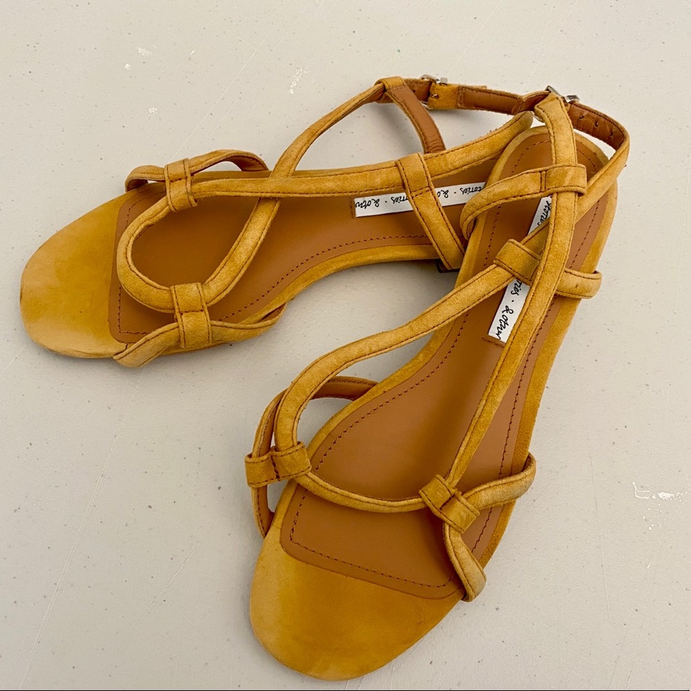 & Other Stories Suede Yellow Sandals